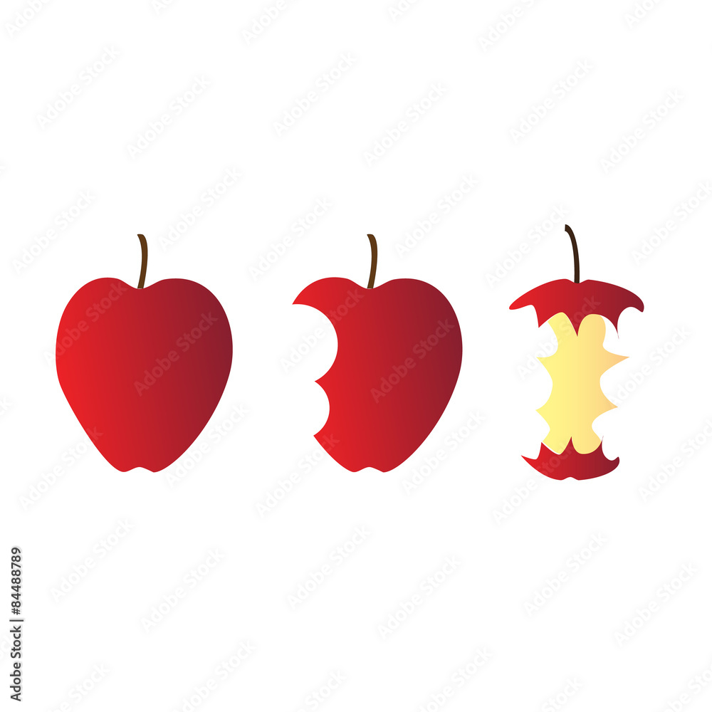 Obraz premium three apples describe a three apples