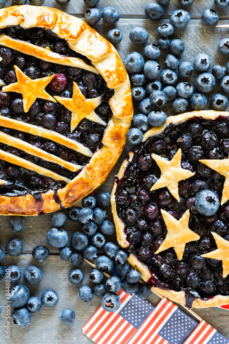 Blueberry pies.