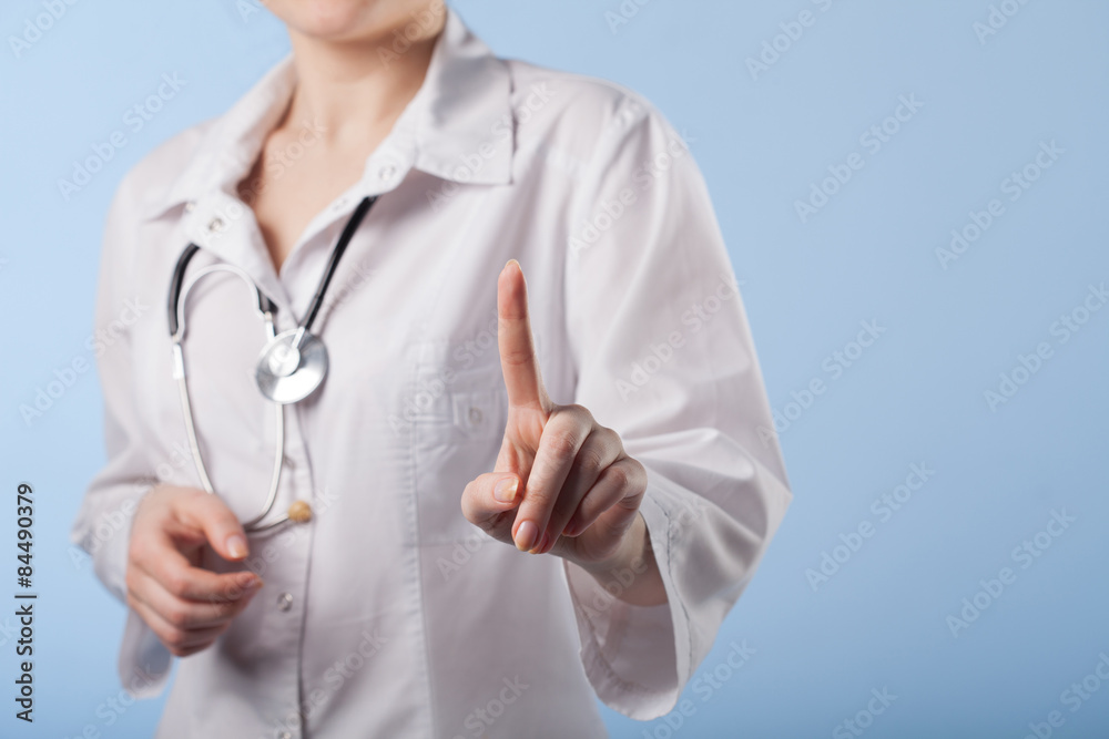 Doctor make virtual screens.Medical, technology, internet, conce Doctor make virtual screens.Medical, technology, internet, conce