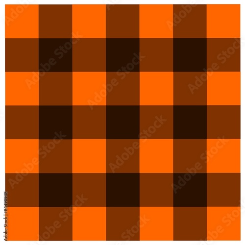 Orange Black checkered tablecloths pattern