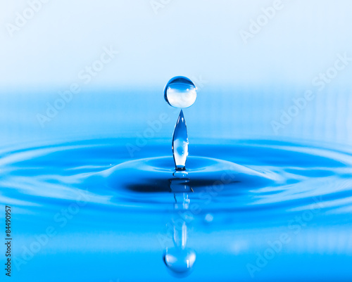 Blue Water drop splash