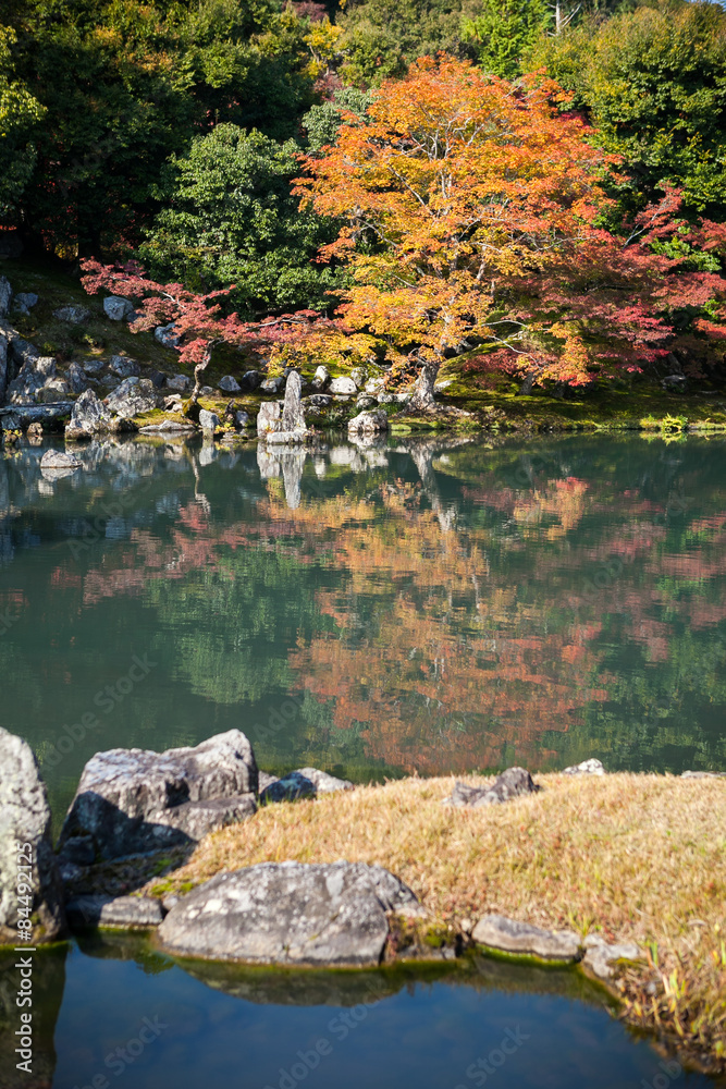 Fototapeta premium Tenryuji Sogenchi Pond Garden, a UNESCO World Heritage Site in Kyoto