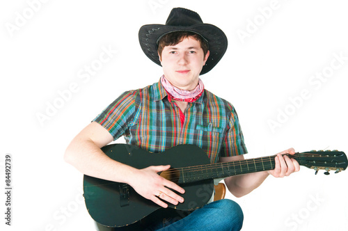 the cowboy with a guitar