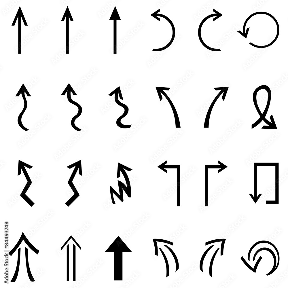 vector set of 24 arrows vector set of 24 arrows