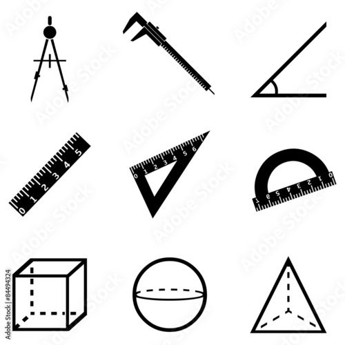 Vector Set of Geometry Icons.