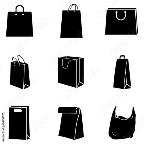 Vector Set of Shopping Bags Icons