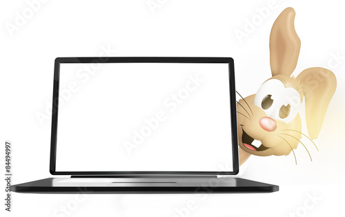 Easter Bunny laptop