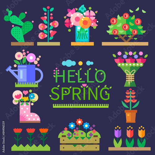 Fototapeta Naklejka Na Ścianę i Meble -  Spring mood. Flower shop