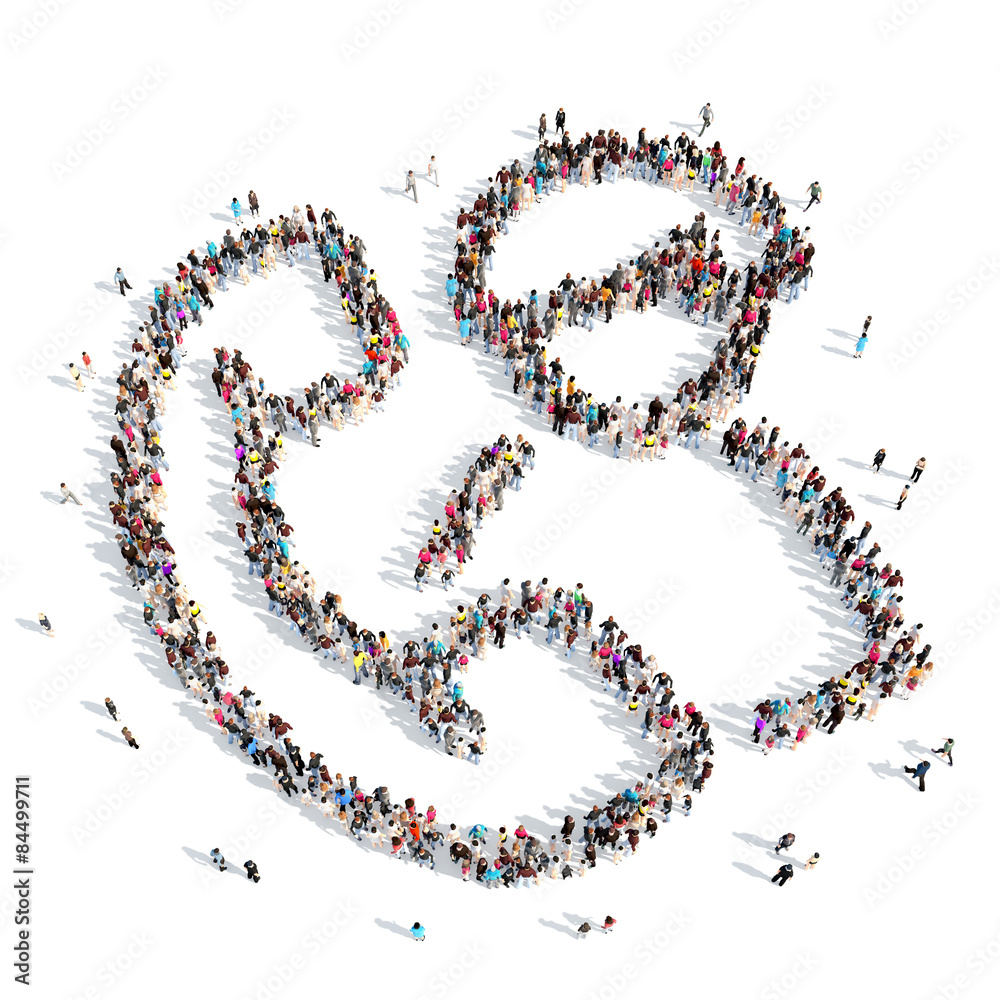 people in the shape of a handset. people in the shape of a handset.