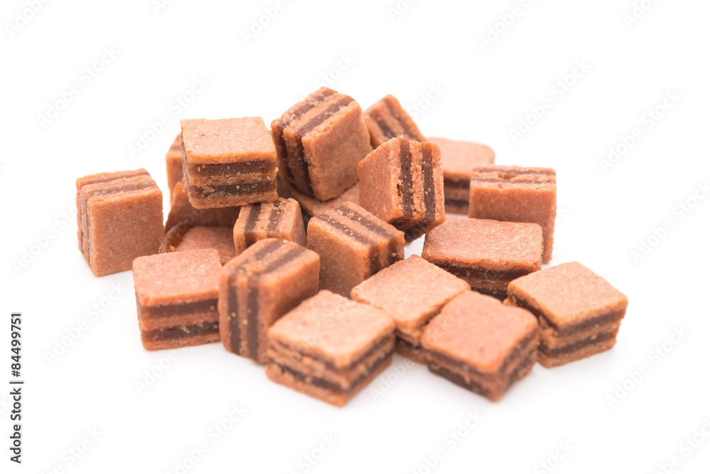 sweet hawthorn blocks on a white background, side view sweet hawthorn blocks on a white background, side view
