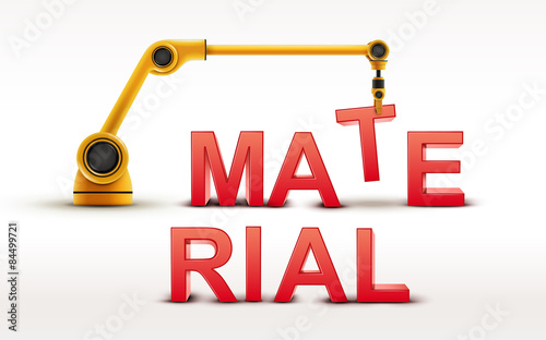 industrial robotic arm building MATERIAL word