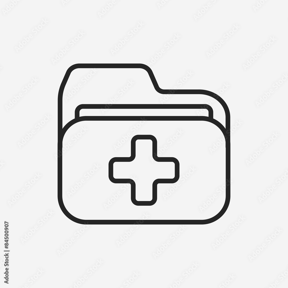 medical file line icon medical file line icon