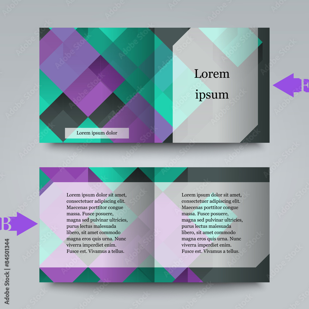 Fototapeta premium Brochure template with abstract background.