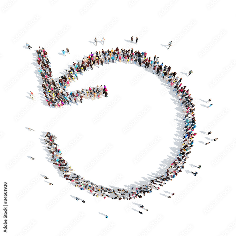 People in the form of arrows. People in the form of arrows.