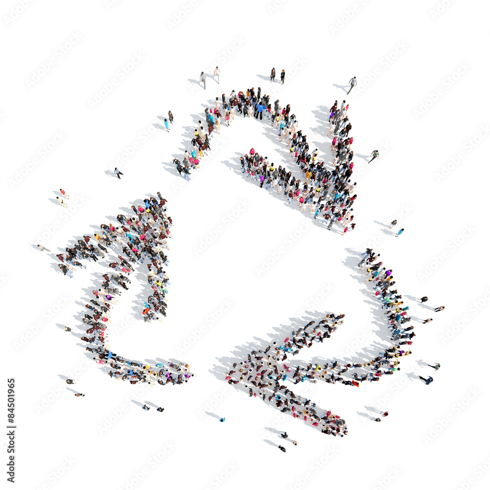 People in the form of arrows. People in the form of arrows.