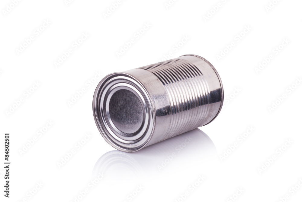 Aluminum can on a white background Aluminum can on a white background