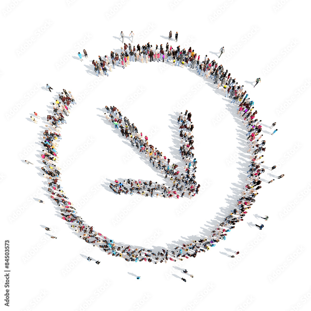 People in the form of arrows. People in the form of arrows.