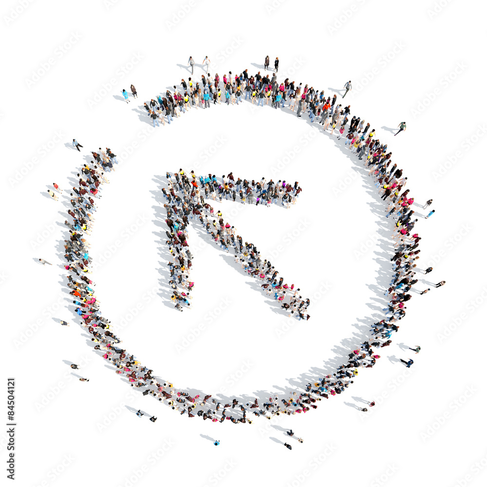 People in the form of arrows. People in the form of arrows.