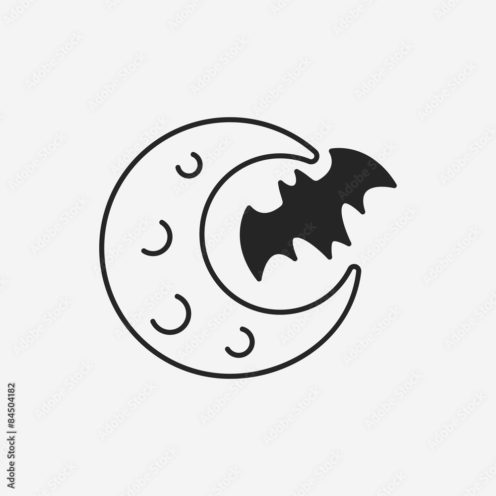 Halloween moon icon Halloween moon icon