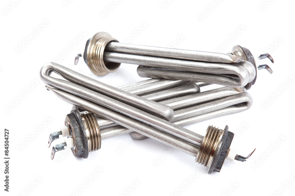 Electric heating elements on white background. Electric heating elements on white background.