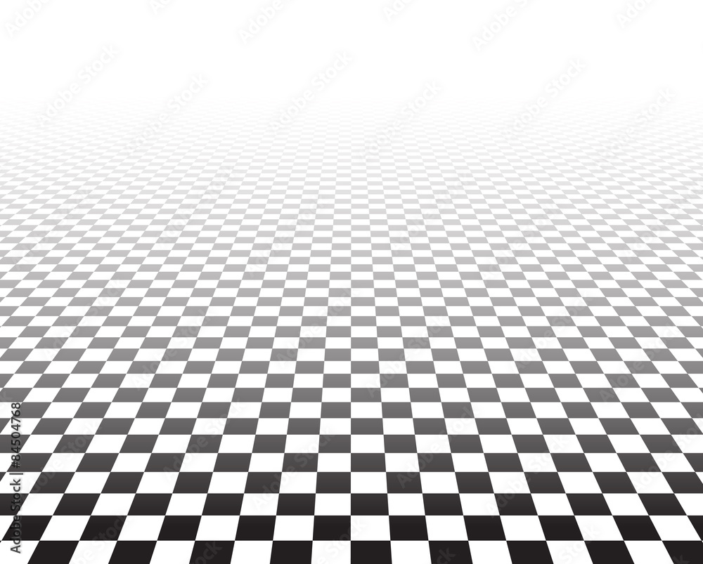 Perspective checkered surface. Perspective checkered surface.