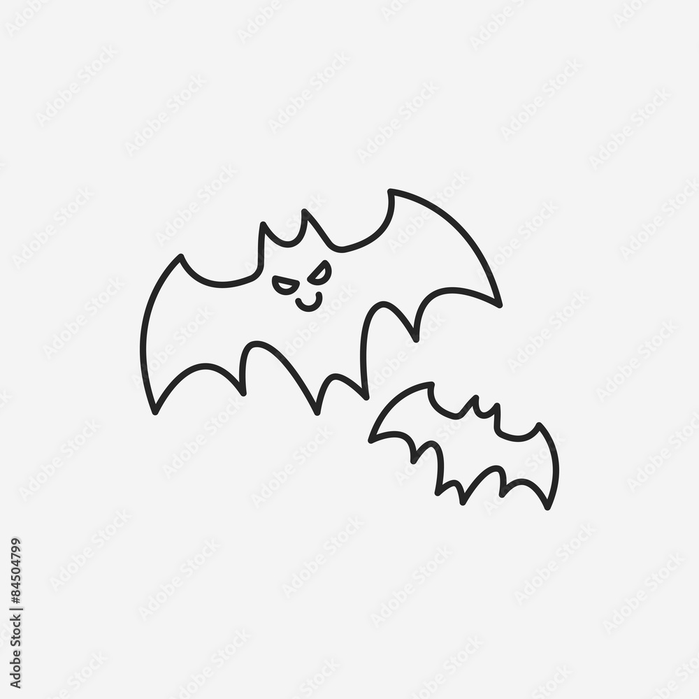 halloween bat line icon halloween bat line icon