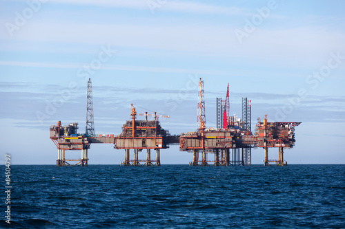 Oil platform at day