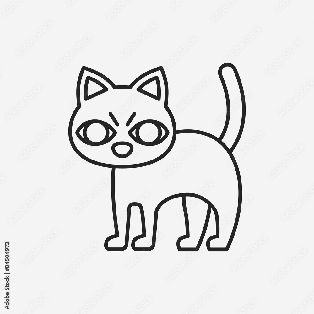 halloween cat line icon halloween cat line icon