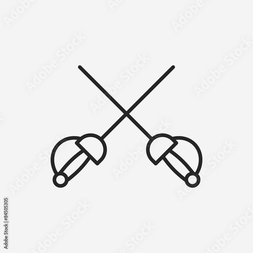 Fencing line icon