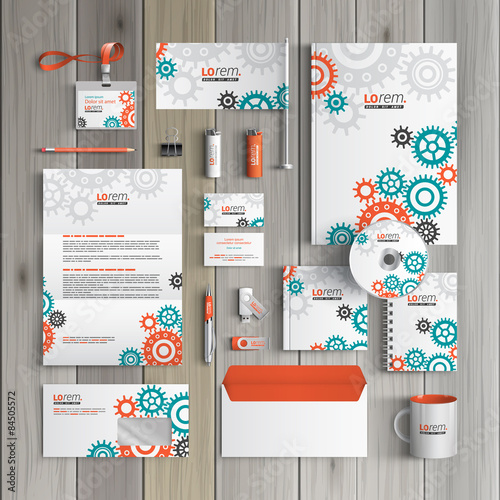 Stationery template design photo