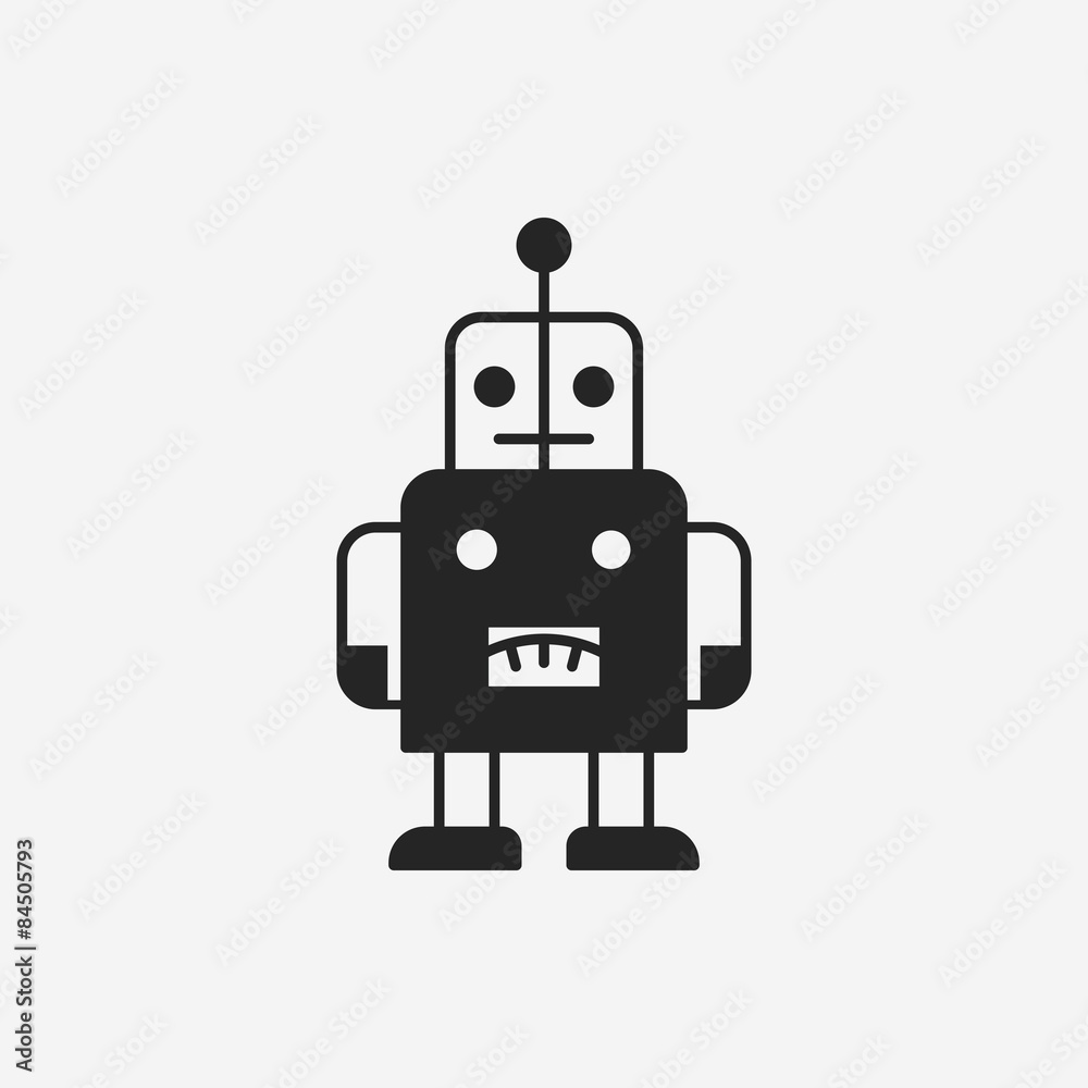 baby toy robot icon