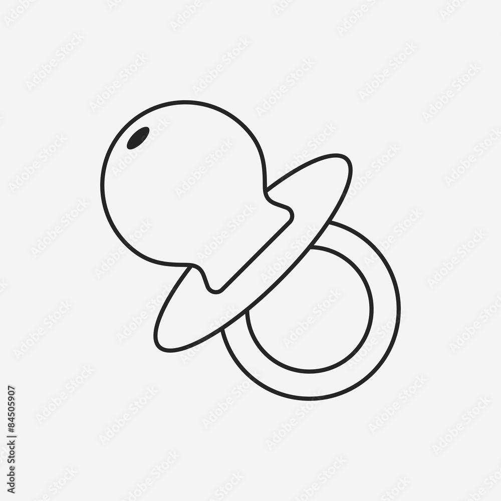 Baby pacifiers line icon Baby pacifiers line icon