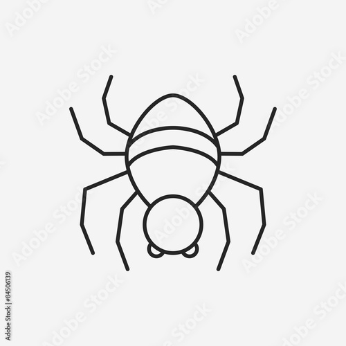 halloween spider line icon