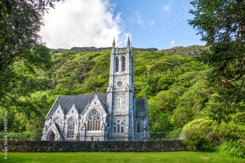 Gothic church in Connemara mountains photo