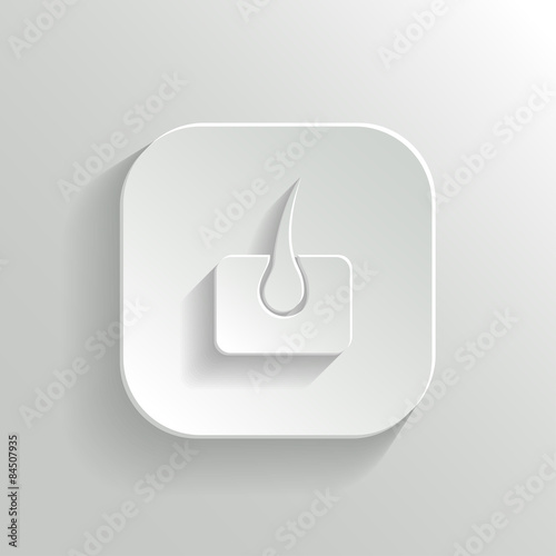 Skin icon - vector white app button