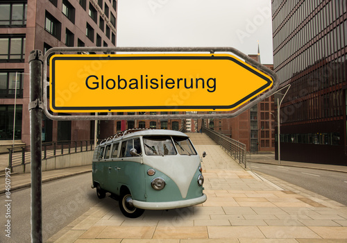 Strassenschild 46 - Globalisierung