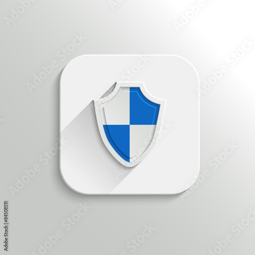 Free Download Guardian shield icon - vector flat app button - GFXLoad