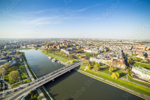 Panorama of beautiful Krakow, Europe #84512728