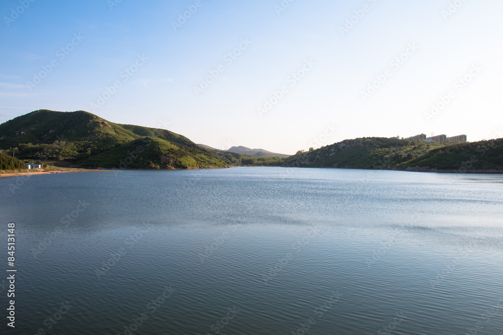 Fototapeta premium Hill and Lake