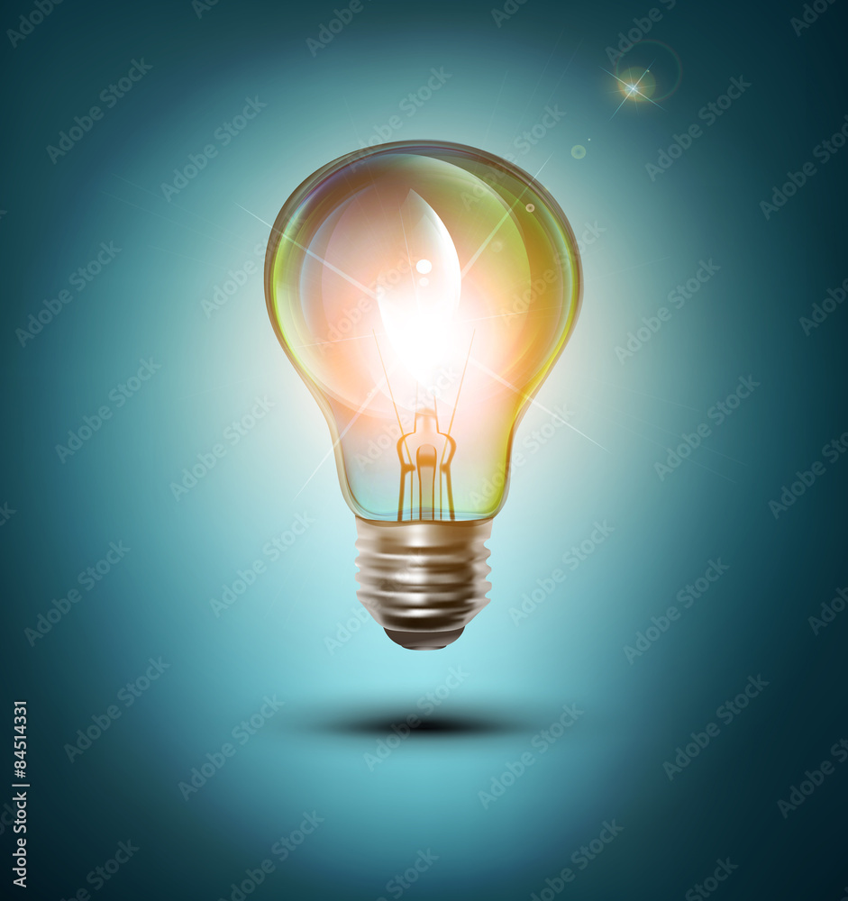 vector lightbulb on a blue background vector lightbulb on a blue background