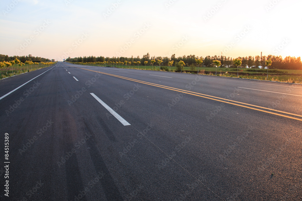 Naklejka premium Rural road