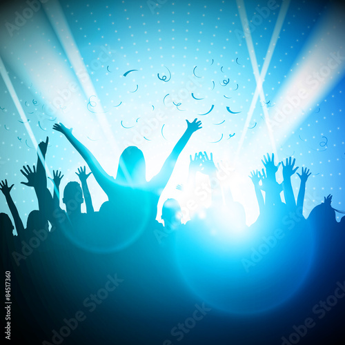 Party People in Concert | Vector Background - EPS10 Editable Design