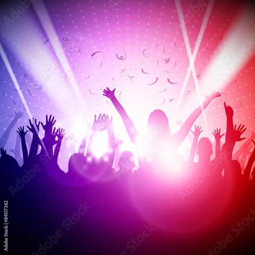 Party People in Concert | Vector Background - EPS10 Editable Design
