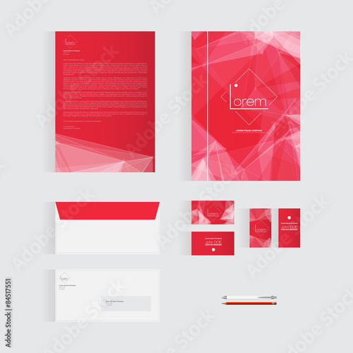 Red Stationery Template Design for Your Business | Modern Vector Design