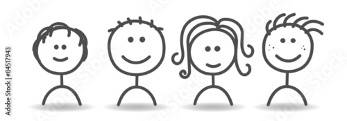 Strichmännchen Gesichter