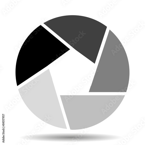 Camera shutter icon vector illustration