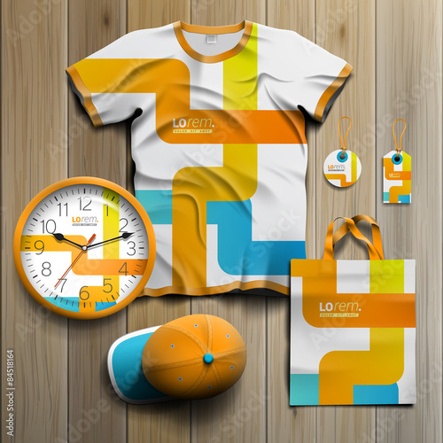 Corporate identity template and promotional gifts