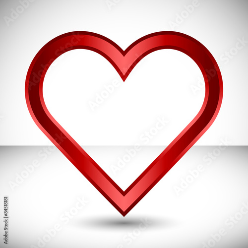 Heart symbol with metal texture. Editable vector. Eps 10