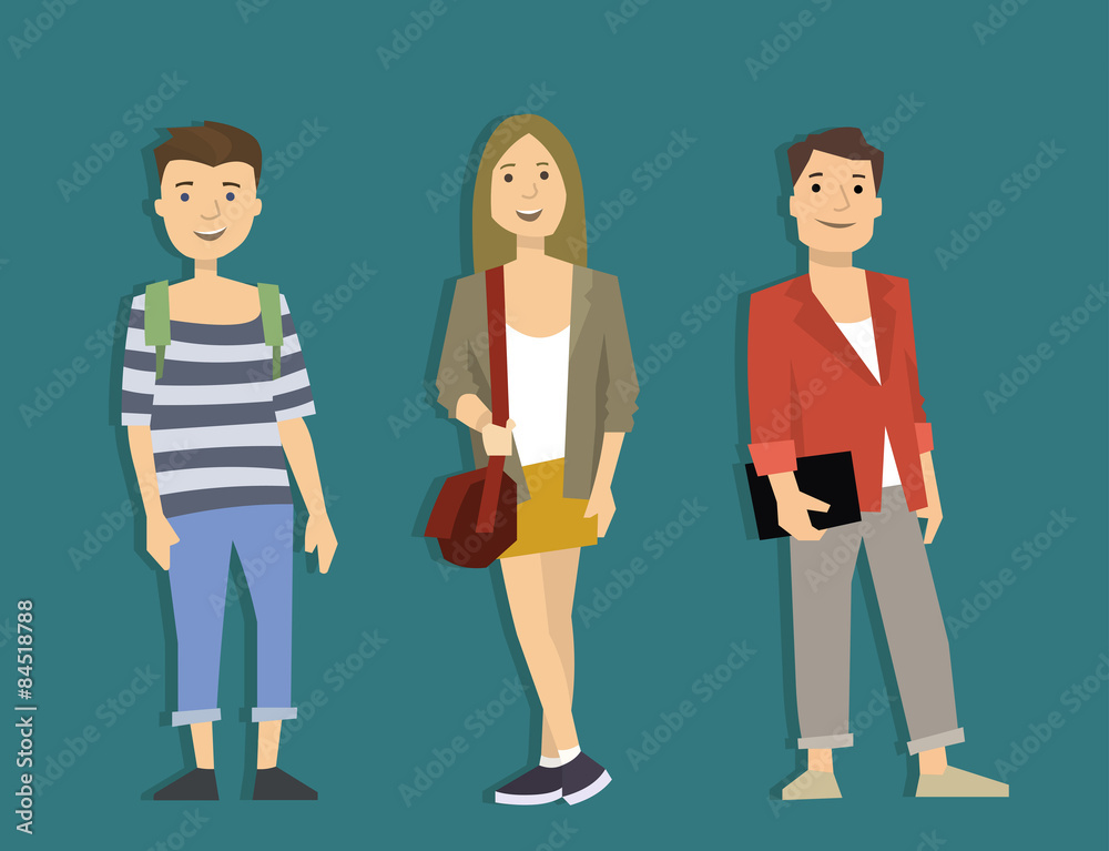 Casual character people illustration Casual character people illustration