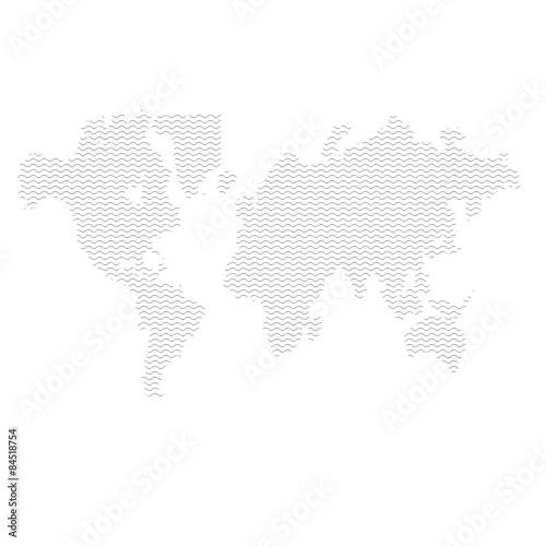 Vector Abstract Telecommunication Earth Map. 